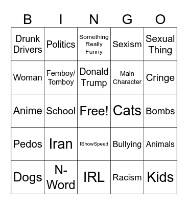 Reels Bingo Card