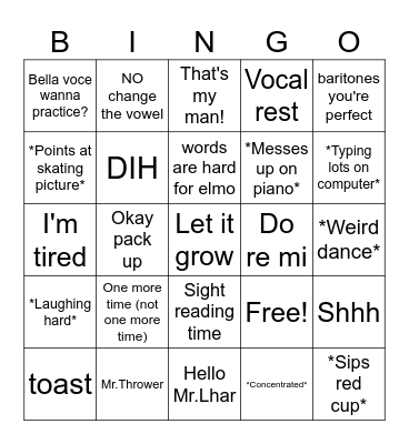 Mrs.Wilkins Bingo Card