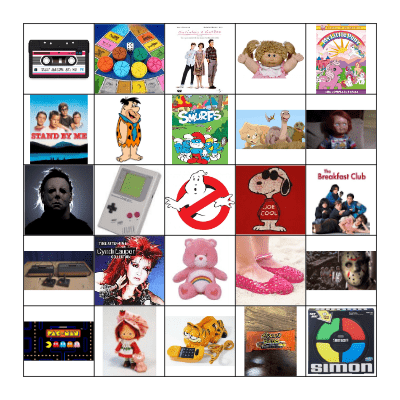 1980s Bingo! Bingo Card