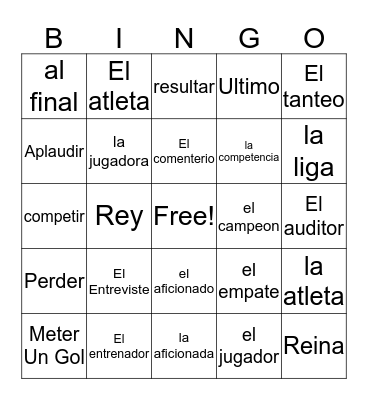 W Bingo Card