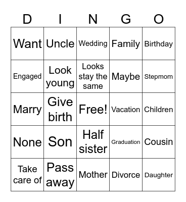 Unit 4 Bingo Card