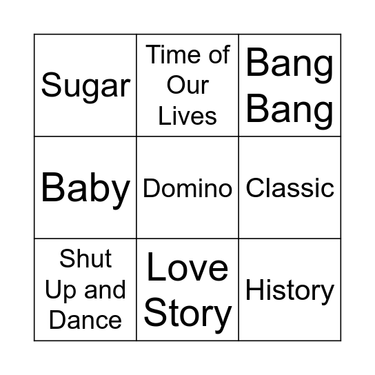 44 Bingo Card