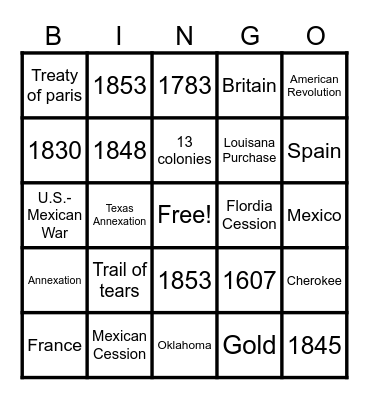 Nate Bingo Card