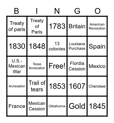 Nate Bingo Card