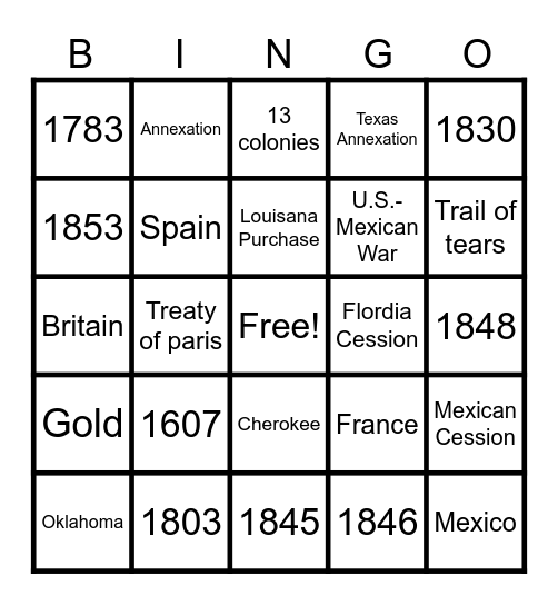 Nate Bingo Card