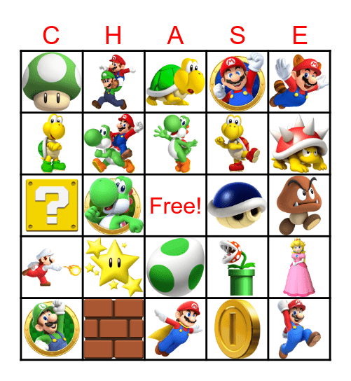 Chase's 7th Bday Bingo! Bingo Card