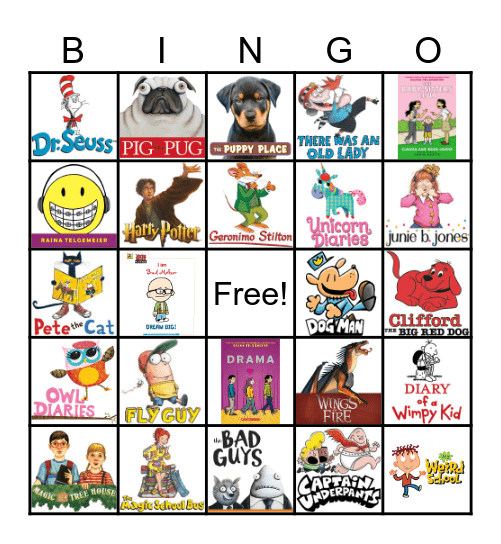 Kids Club Bingo Card
