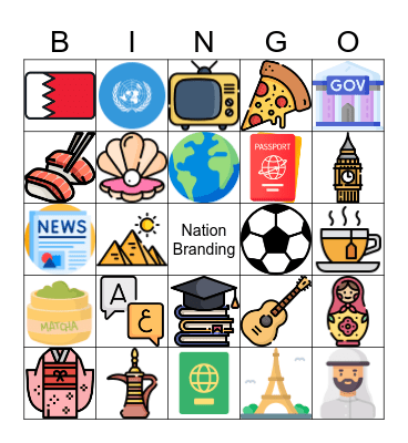 Nation Branding Bingo Card