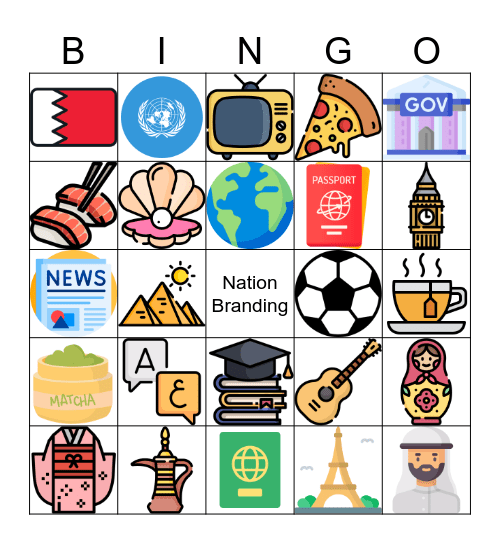 Nation Branding Bingo Card