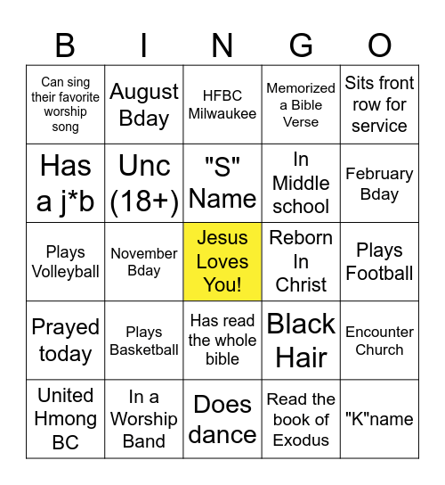 BINGO! Bingo Card