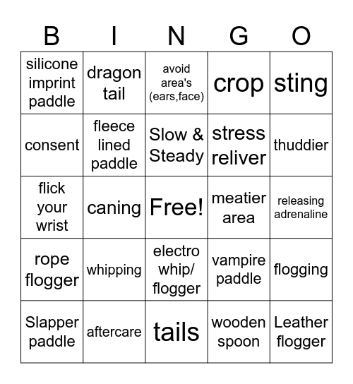 Impact Play Bingo Card