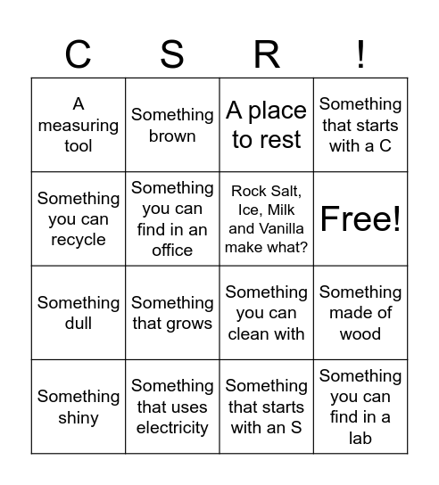 Scavenger Hunt Bingo 2026 Bingo Card