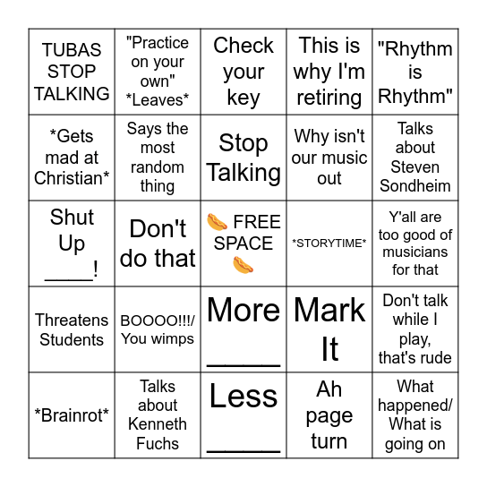 Cathey Bingo Card