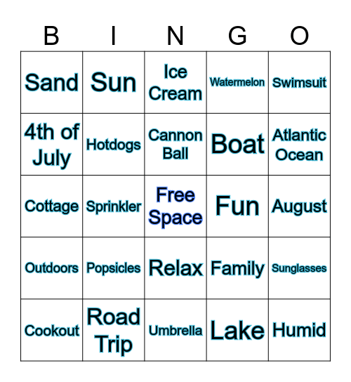 S U M M E R Bingo Card