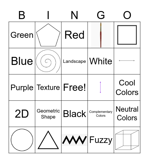 Art Bingo Card