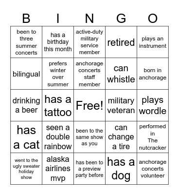 Spring Preview Bingo Card