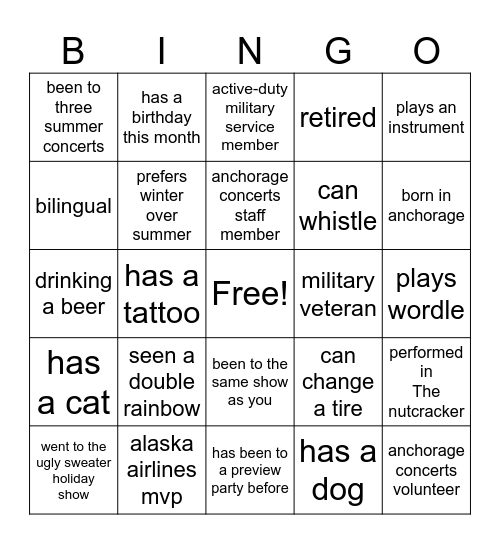 Spring Preview Bingo Card