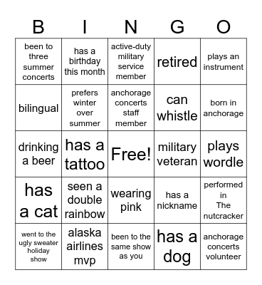 Spring Preview Bingo Card