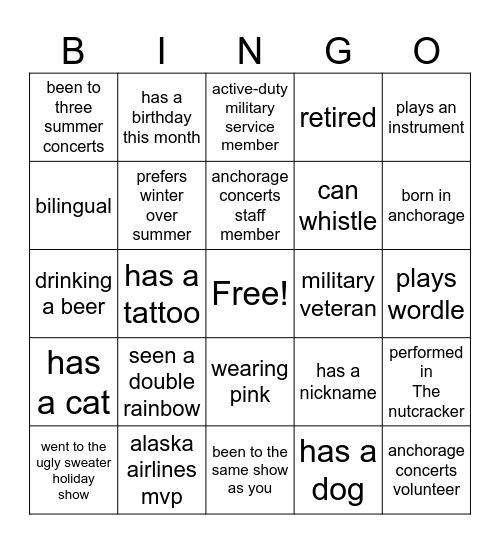 Spring Preview Bingo Card