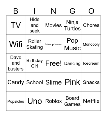 Na’Jaye’s Bingo Bash                     Happy Birthday Nana! Bingo Card