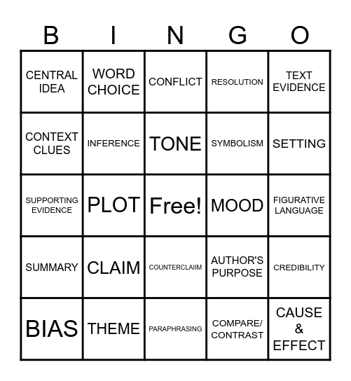 MAAP ELA - Bingo 4 Bingo Card