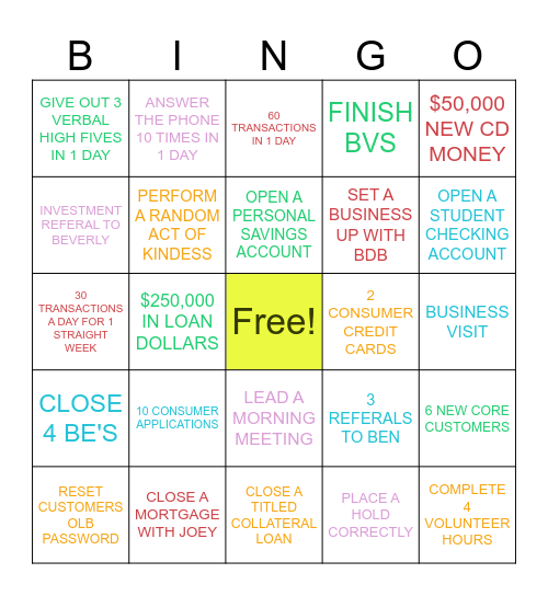 AIRWAY HEIGHTS BRANCH BINGO Card