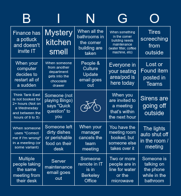 IT Bingo V12 Bingo Card
