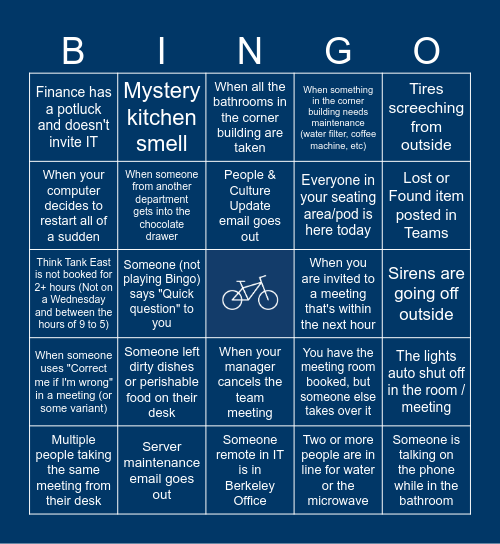 IT Bingo V12 Bingo Card
