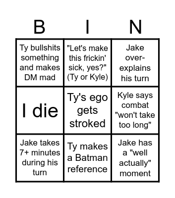 Soulsbourne Combat Bingo Card