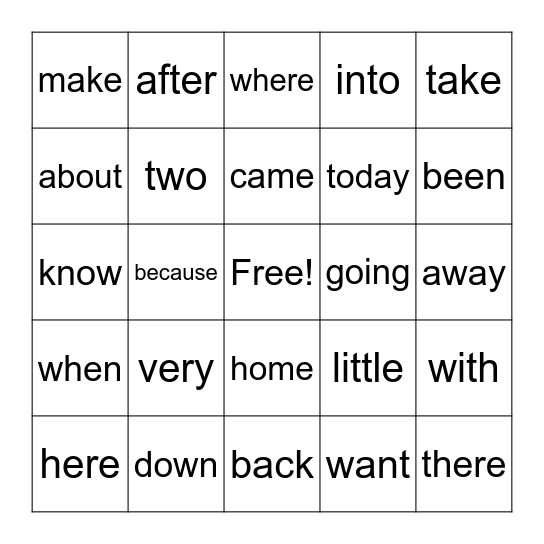 Bingo Card