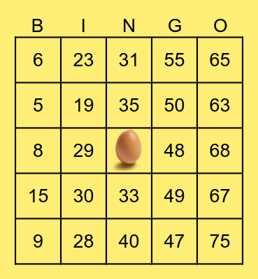 Jajowe Bingo Card