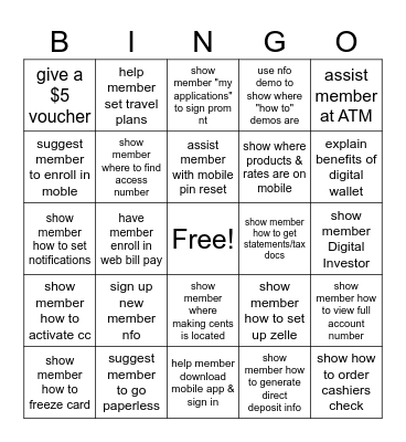 Digital Bingo Card