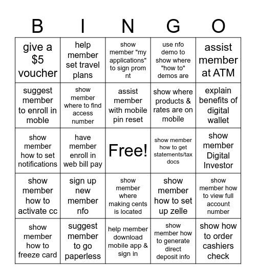 Digital Bingo Card