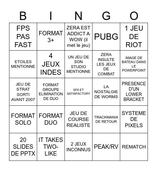 ZLAN 2026 Bingo Card