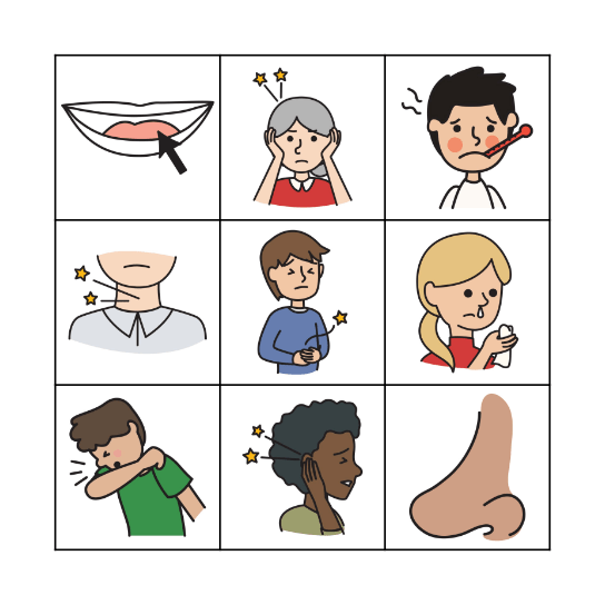 Symptoms Bingo Card