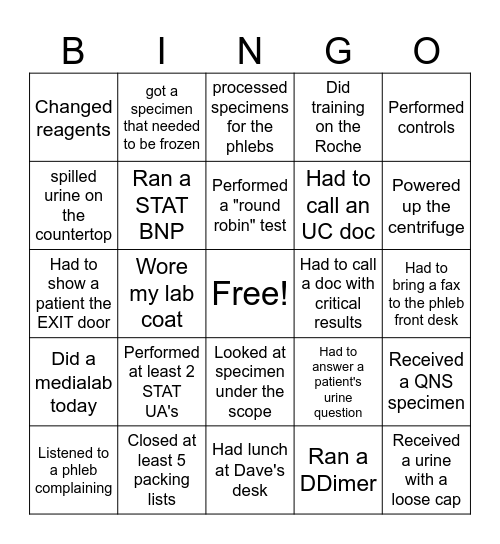 Going Above and Beyond for our Patients Bingo Card