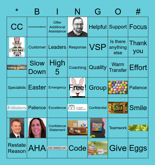 April Bingo Card