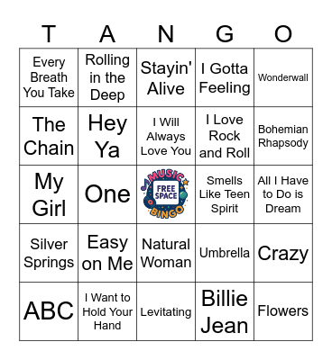 Through the Years 1950-Now Bingo Card