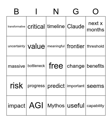 GovAI Final Day Bingo Card