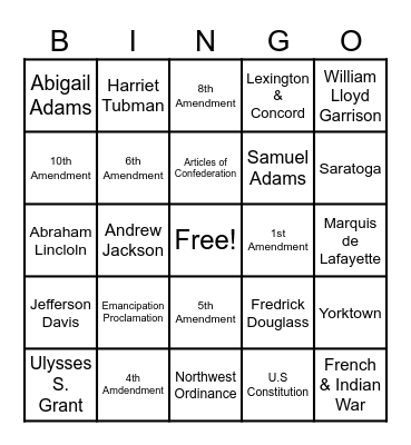 STAAR Review #1 (April 9) Bingo Card