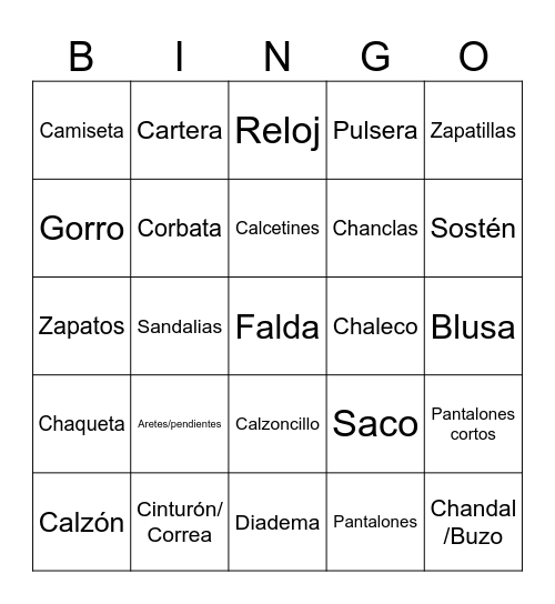 Bingo Card