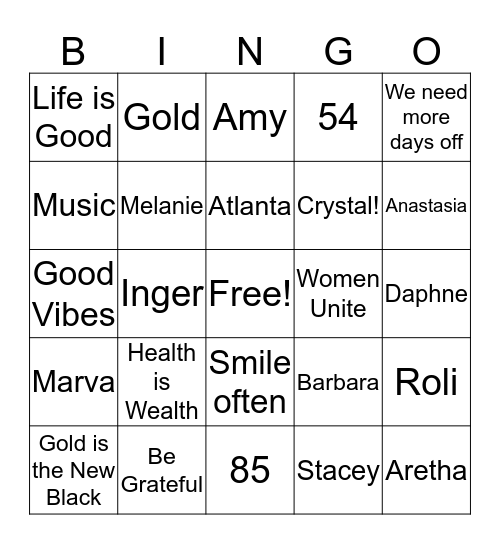 Tax Bingo Card