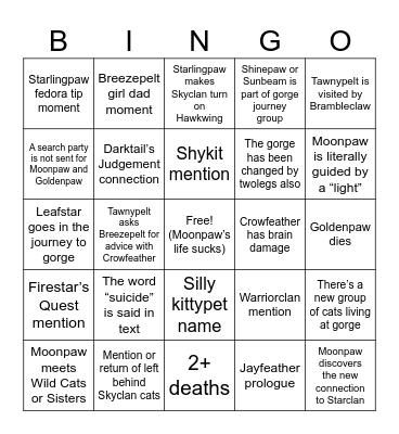 Guiding Light Bingo Card