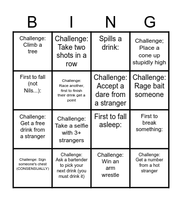 Wanderlust BINGO Race Bingo Card