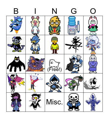 Undertale song bingo! Bingo Card