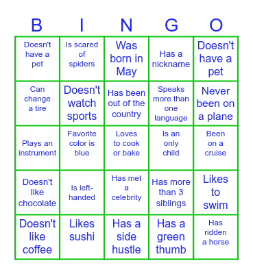 Coworker Bingo Card