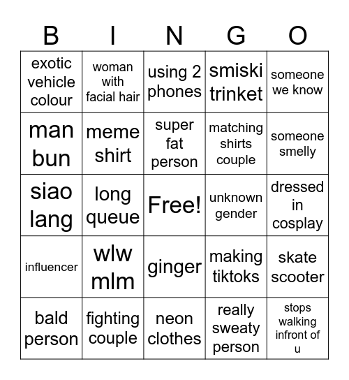 bingo date Bingo Card