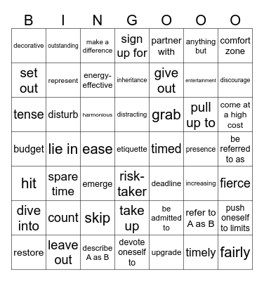 四月月考 Bingo Card