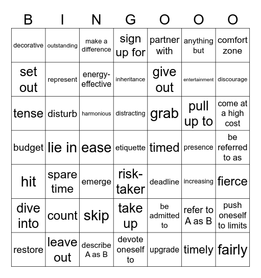 四月月考 Bingo Card