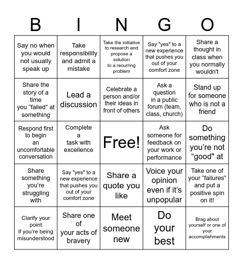 Facing Fears: God is With Us Bingo Card